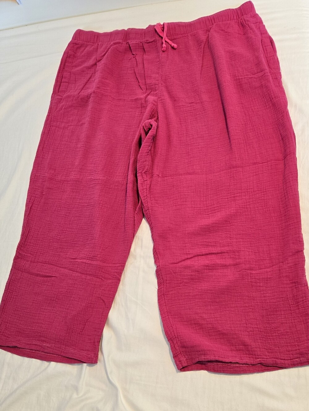 Coldwater Creek Pink Cotton Gauze Pants - Size 2X
